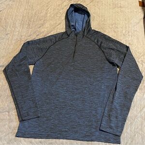 Lululemon 1/4 zip metal vent hoodie mens medium pre-owned condition